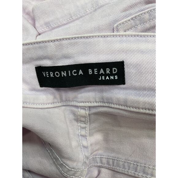 Veronica Beard 'Jaylen' Purple Cotton Pleated Denim Shorts Size 30 - Picture 4 of 5